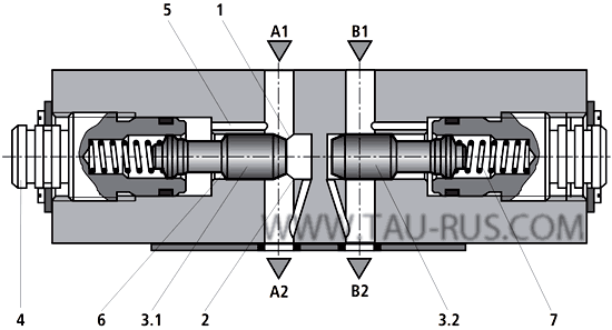 Устройство дросселей Rexroth Z2FS 10-3-3X/V, Z2FS 10-A3-3X/S2V, Z2FS 10-A3-3X/SV, Z2FS 10-B3-3X/S2V, Z2FS 10-B3-3X/SV