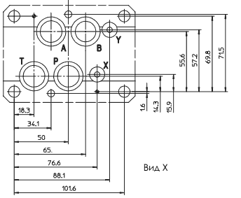 Монтажная поверхность гидроклапанов JPG-211/100 JPG-211/210 Монтажная поверхность гидроклапанов JPG-211/100 JPG-211/210