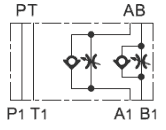 Гидросхема дросселя MERS-RD/M/50