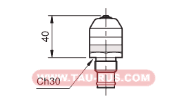Размеры визуального индикатора VPM/10 для фильтра FPM