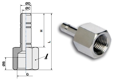 Штуцер под цанговый фитинг чертёж, фото