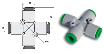 Четверник (крест) цанговыйг чертёж, фото