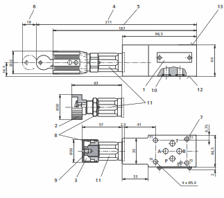размеры клапана ZDB6 VA...