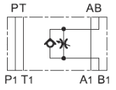 Гидросхема дросселя MERS-SB/M/50 MERS-GSB/M/50