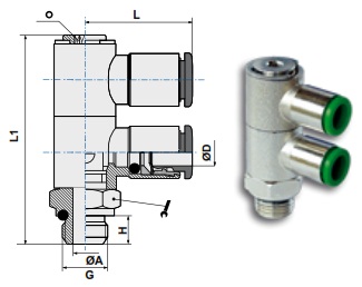 Коллектор цанговый двухуровневый поворотный чертёж, фото