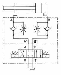 Гидросхема клапанов Atos (дросселей) HQ-012 /G /U, KQ-012 /G, JPQ-212 /G, JPQ-312 /G,