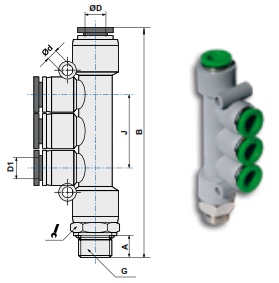 Коллектор цанговый чертёж, фото