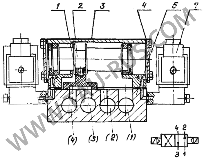 Конструкция и принцип работы пневмораспределителей В64-13А-03, В64-14А-03, В64-15А-03