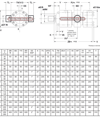 Гидроцилиндры HC2L* (цапфы)