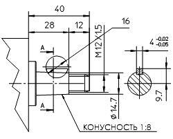размеры приводного вала насосов Atos PFG-2