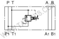 Гидросхема клапана RQ4M-3 (4,5,6)-SP / 51 / N