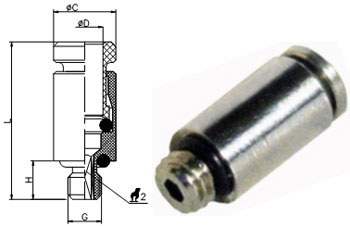 Прямой цановый фитинг чертёж, фото