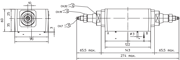 размеры дросселей JPQ-212 /G, JPQ-222 /G 