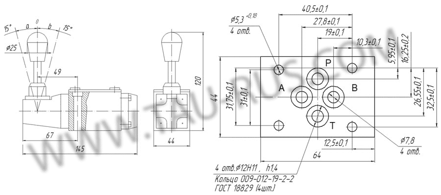 Чертёж гидрораспределителей 1РММ6.24 (ВММ6.24) и 1РММ6.24 Ф (ВММ 6 24 Ф) Чертёж гидрораспределителей 1РММ6.24 (ВММ6.24) и 1РММ6.24 Ф (ВММ 6 24 Ф)