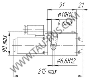 Габаритные размеры 1РЕ10 573 (ПЕ10 573)