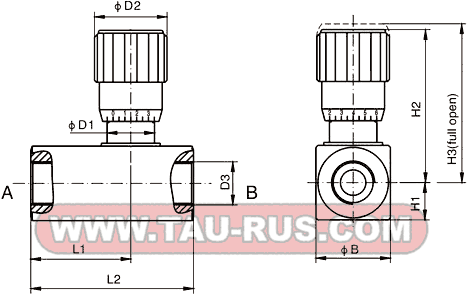 Размеры дросселей L-G и LA-G