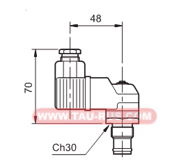 Размеры визуального индикатора EPM/10 для фильтра FPM