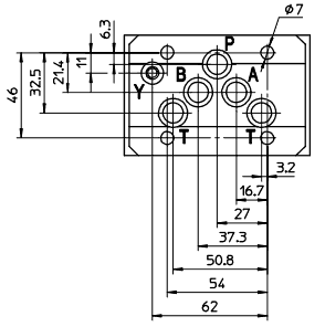 Монтажная поверхность распределителей DKE, DKER