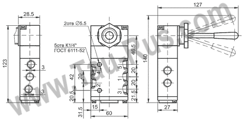Чертёж 5Р6-361-3, 5Р6-362-3