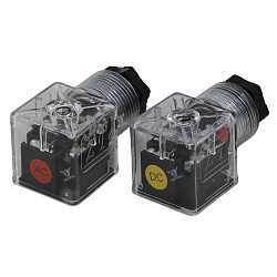DIN 43650 A LED - Разъемы электрические со светодиодной индикацией