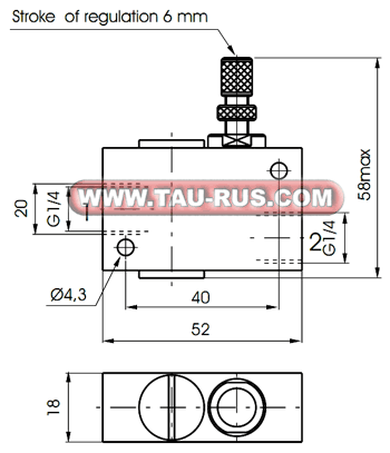 Размеры клапана 900.14.7