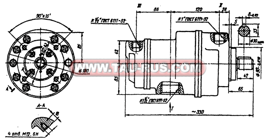 Размеры насосов (габарит 2+1) (5,8,12,18,25,35)БГ12-24(А)М, (5,8,12,18,25,35)БГ12-25АМ
