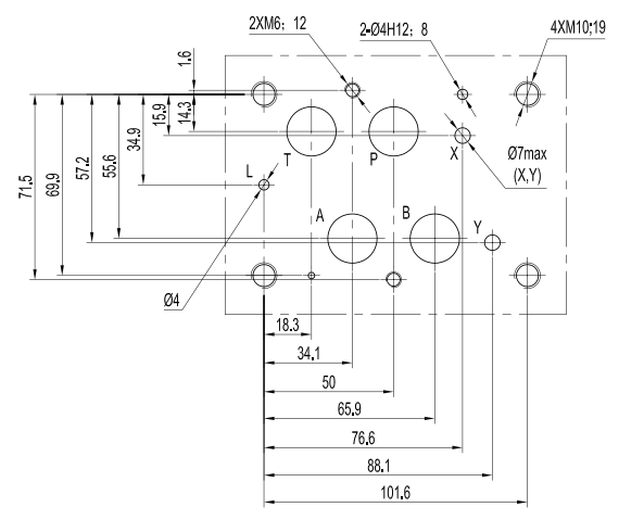 Основание (монтажные размеры) ВЕХ16