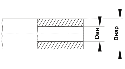 Чертёж, размеры Трубка нейлоновая PA6, PA12 SR