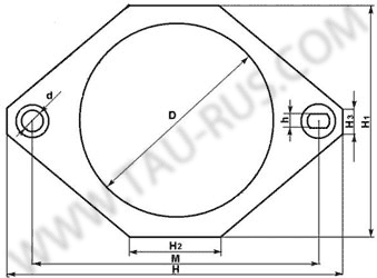 Чертёж диска тормозного к муфте-тормоз УВ3132, УВ3135, УВ3138, УВ3141, УВ3144